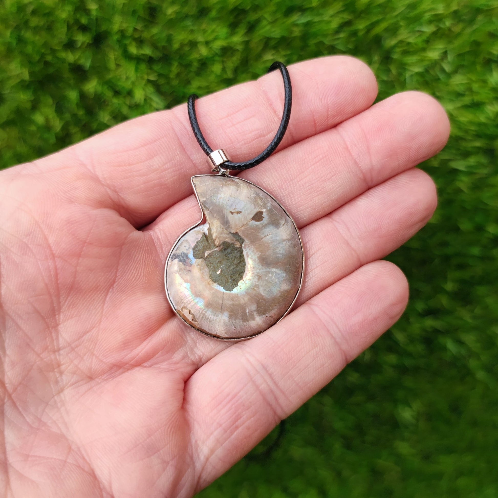 Ammonite necklace with genuine fossil - North Yorkshire Fossils